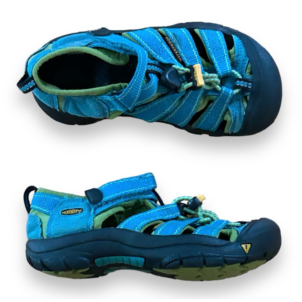 Keen Kids Teal Blue & Lime Green Closed-Toe Sandals